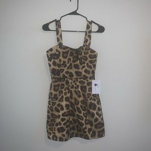 NEW w tags Blaque Label Leopard Dress bqdt654dr-c